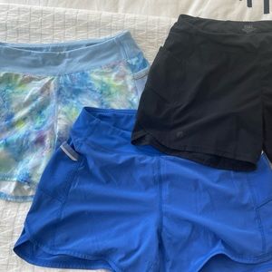 3 pairs Athleta girl record breaker 3” shorts size xxl 16